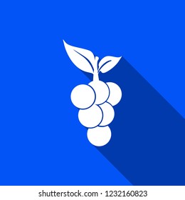 Grapes icon with shadow , sign design
