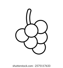grapes icon Simple outline illustration