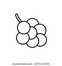 grapes icon Simple outline illustration