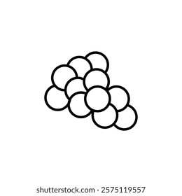 grapes icon Simple outline illustration