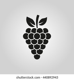 The grapes icon. symbol. UI. Web. Logo. Sign. Flat design. App. Stock vector