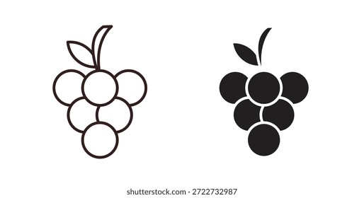 Grapes icon symbol. Vector EPS 10. line and glyph icon