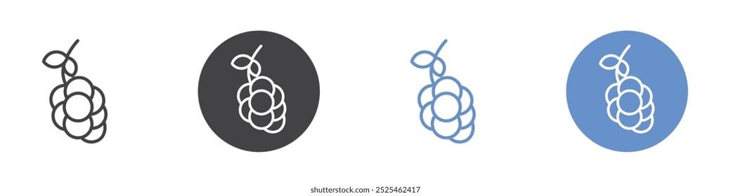 Trauben-Symbol Dünner Umriss Kunstsymbol