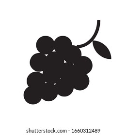 grapes  icon vector black color