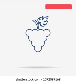 Grapes icon. Vector concept illustration for design.