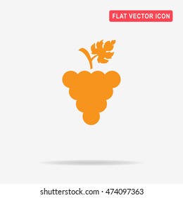 Grapes icon. Vector concept illustration for design.