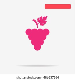 Grapes icon. Vector concept illustration for design.