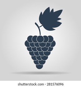 grapes icon, Vector flat Illustration EPS 10