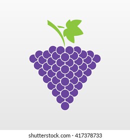 Grapes icon vector. Flat symbol isolated on white background. Trendy internet concept. Modern sign for web site button, mobile app, ui design. Logo illustration.