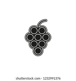 grapes icon, vector fruit illustration, nature wine