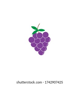 icono de uvas, ilustración de frutas vectoriales, vino natural.