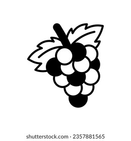 Grapes icon in vector. Illustration