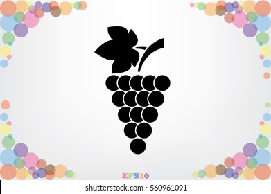 Grapes icon vector illustration.