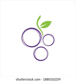 Grapes icon vector illustration design template