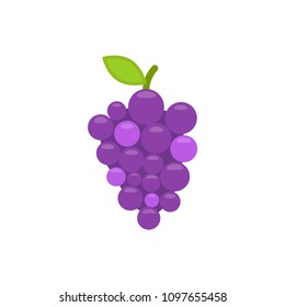 Grapes Icon. Vector Illustration. Flat Design.