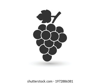 Grapes icon, vector illustration. Flat design style. vector grapes icon illustration isolated on White background, grapes icon Eps 10. grapes icons graphic design vector symbols.