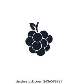 Grapes Icon Vector Illustration. Wine Fruit Symbol for Healthy Branding, Vineyard, and Packaging Design