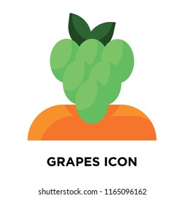 Grapes icon vector isolated on white background, Grapes transparent sign , colorful symbols