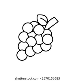 Grapes icon Vector logo set flat