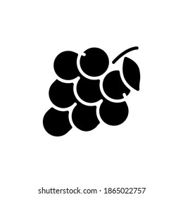 Icono de uvas en vector. Logotipo