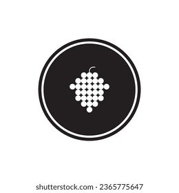 diseño del logotipo de la ilustración de la plantilla de vectores de iconos de uvas