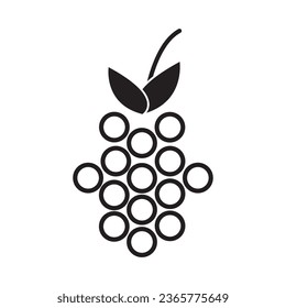 diseño del logotipo de la ilustración de la plantilla de vectores de iconos de uvas