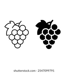 Icono de uvas Uvas blancas y negras