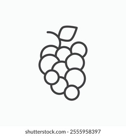 Grapes isolated icon. vector illustration.