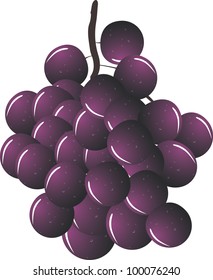 grapes isolated on white
