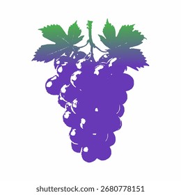 Uvas isoladas sobre fundo branco