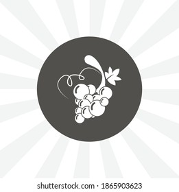icono de vector aislado de uvas. elemento de diseño de fruta