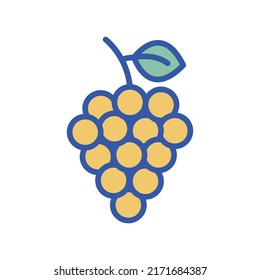 Grapes Isolated Vector icon which can easily modify or edit

