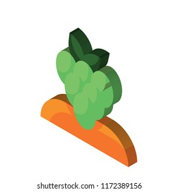 Grapes isometric left top view 3D icon