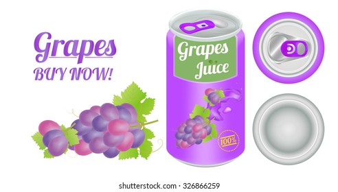 Grapes juice can