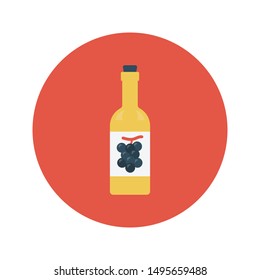 grapes juice glyph flat vector icon