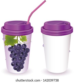 Grapes juice vector easy to use in your designs