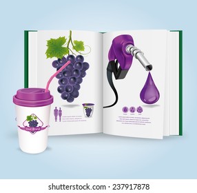 Grapes juice vector easy to use in your designs