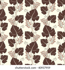 grapes lattice pattern in floral style