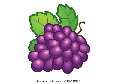 Grapes with leaves