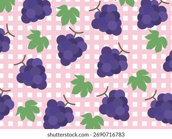 Es fondo de uvas y hojas.