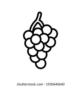 Grapes Line  Icon Design Vector Template