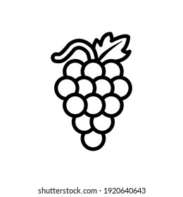 Grapes Line  Icon Design Vector Template