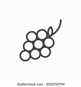 plantilla vectorial de diseño de iconos de línea de uvas