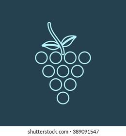 Grapes Line Icon. Eps-10.