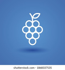 grapes line icon, outline vector illustration.