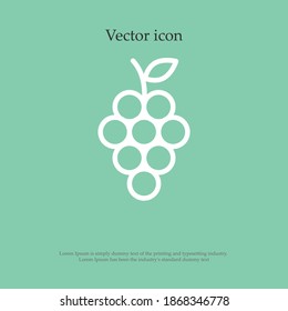 grapes line icon, outline vector illustration.