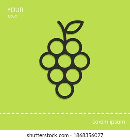 grapes line icon, outline vector illustration.