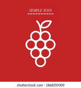 grapes line icon, outline vector illustration.