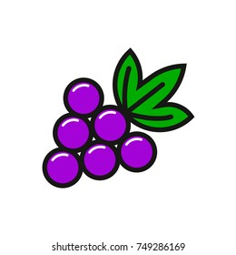 Grapes line icon. Vector simple minimalistic symbol.