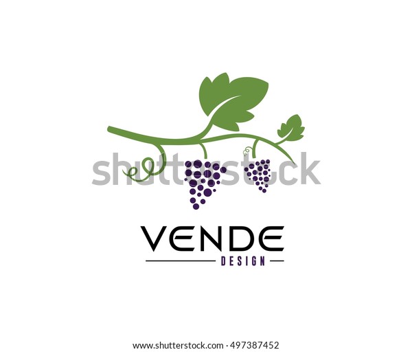 Grapes Logo Stock Vector (Royalty Free) 497387452 | Shutterstock